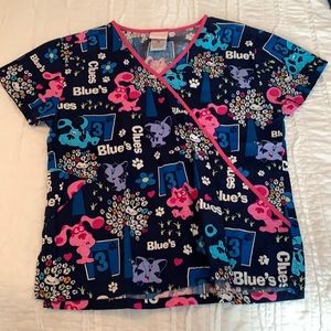 Blue’s Clues Scrub Top XS